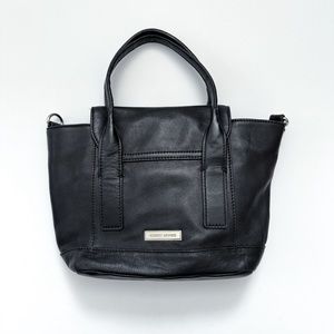 Audrey Brooke Black Leather Shoulder Bag